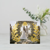 Metallic ornamentie bedankt folie uitnodiging briefkaart (Staand Voorkant)