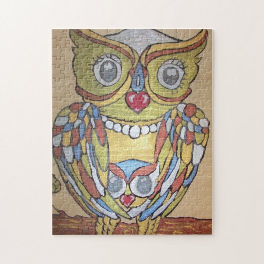 Metallic Owl Puzzle Legpuzzel (Verticaal)