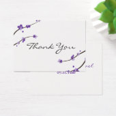 Metallic Paarse Cherry Blossom Favor Label Visitekaartjes (Bureau)