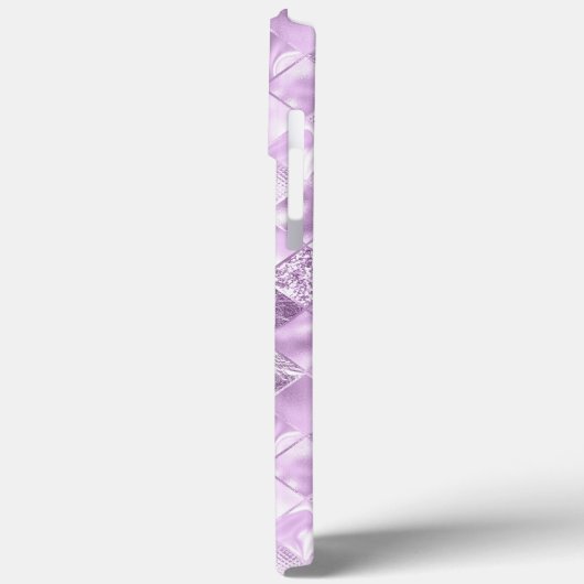 Metallic Paarse chique elegante glitter chic Case-Mate iPhone Case (Achterkant / Links)