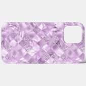 Metallic Paarse chique elegante glitter chic Case-Mate iPhone Case (Achterkant (horizontaal))