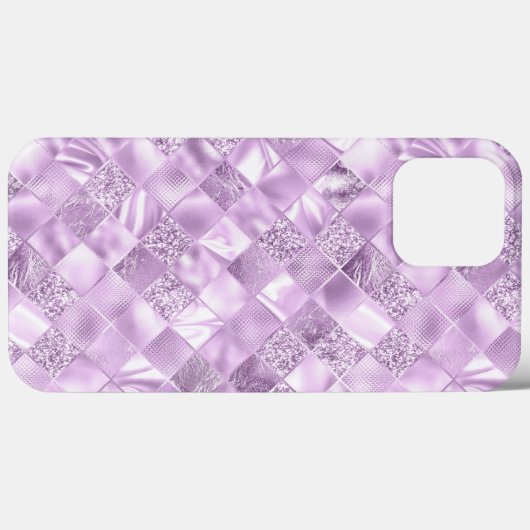 Metallic Paarse chique elegante glitter chic Case-Mate iPhone Case (Achterkant (horizontaal))