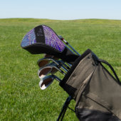 Metallic Paarse Floral Golfheadcover (Insitu)