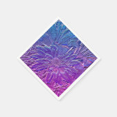 Metallic Paarse Floral Servet (Hoek)