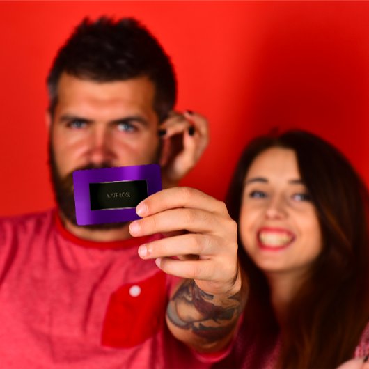 Metallic Paarse Plum Black Champaign Lijst Vip Visitekaartje