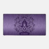 Metallic paarse textuur diep Paarse kant Bureaumat (Voorkant)