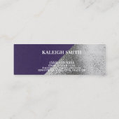 Metallic Paarse Violet Silver Afstuderen Invoegen Contactkaartje (Achterkant)