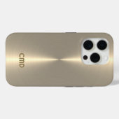 Metallic Pale GoldTexture Stainless Steel Look Case-Mate iPhone Case (Achterkant (horizontaal))