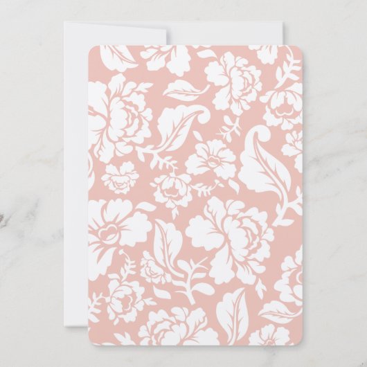 Metallic papier Roos gouden bruiloft uitnodigingen (Achterkant)