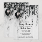 Metallic partij ballonnen rustieke Ivy Baby shower Kaart (Voorkant / Achterkant)