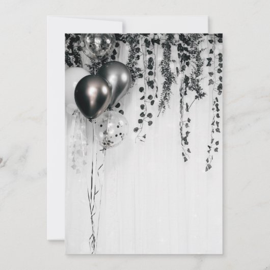 Metallic party-ballonnen Rustic Ivy Vrijgezellenfe Kaart (Achterkant)