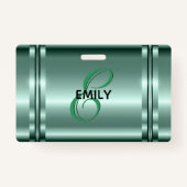 Metallic pastel groen ontwerp badge (Achterkant)