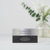 Metallic penseel | Leder Visitekaartje (Staand voorkant)