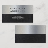 Metallic penseel | Leder Visitekaartje (Voorkant / Achterkant)