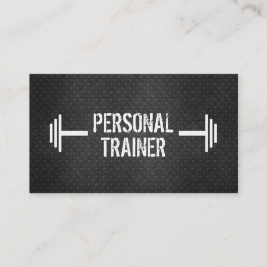 Metallic Personal Trainer Visitekaartje (Voorkant)