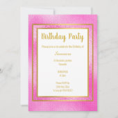 METALLIC PINK & GOLD LAYERED EMBOSSED BIRTHDAY KAART (Voorkant)