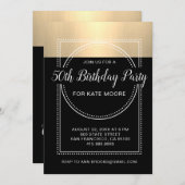 Metallic Platinum Gold 50e verjaardag Kaart (Voorkant / Achterkant)