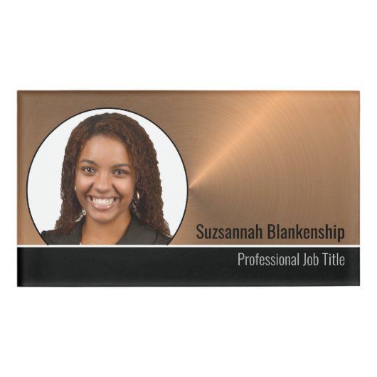 Metallic Professional Copper Flare - Aangepaste fo Naambadge (Voorkant)