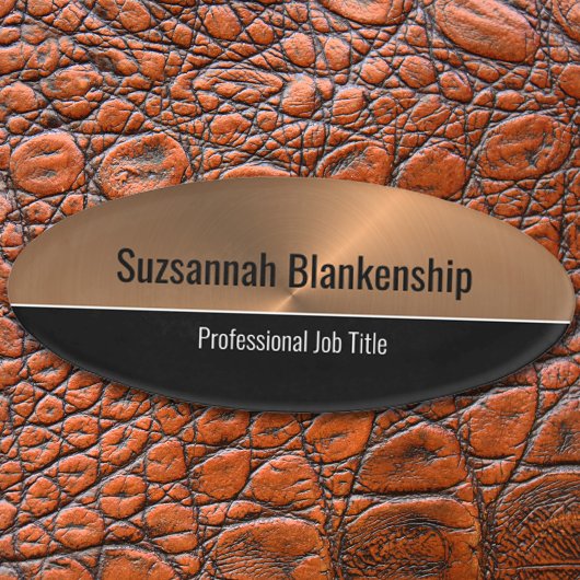 Metallic Professional Copper Flare Custom Naambadge