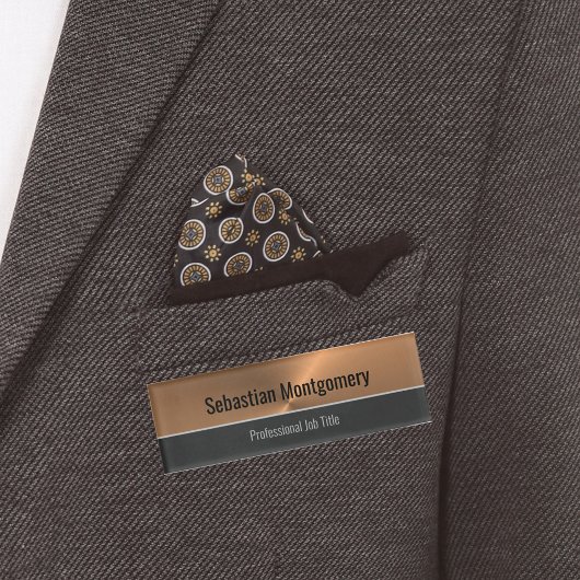 Metallic Professional Copper Flare Custom Naambadge