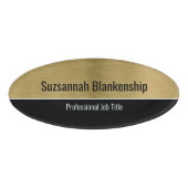 Metallic Professional Pensed Gold Custom Naambadge (Voorkant)