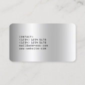 Metallic professionele DJ-speler Visitekaartje (Achterkant)