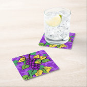 Metallic Purple Grapes Camo Coaster Set Kartonnen Onderzetters (Insitu)