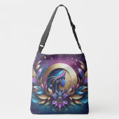 Metallic purples Teals Blues Gold Crossbody Tas (Achterkant)
