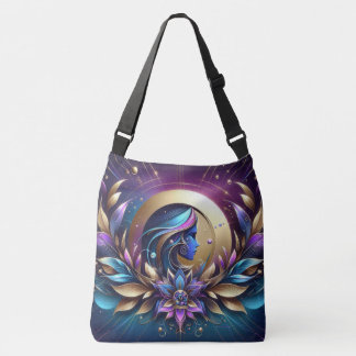 Metallic purples Teals Blues Gold Crossbody Tas