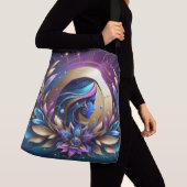 Metallic purples Teals Blues Gold Crossbody Tas (Dichtbij)