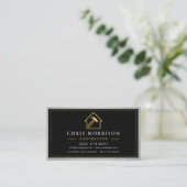 Metallic QR-code Zwarte Bouwconstructie  Visitekaartje (Staand voorkant)