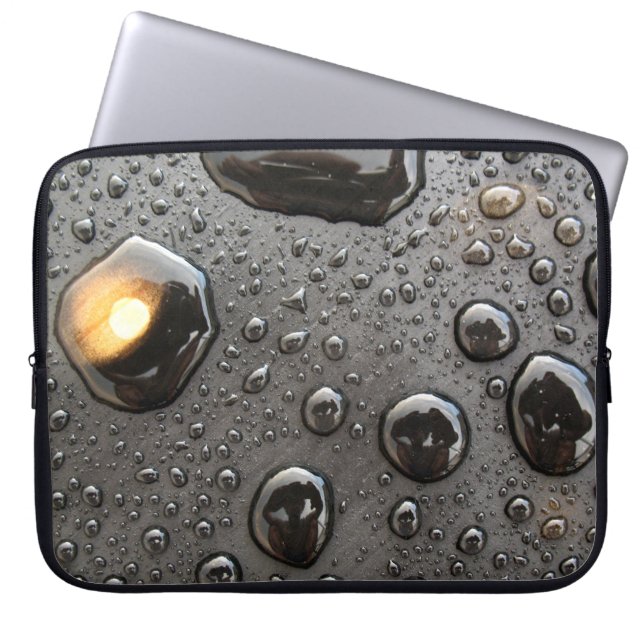 Metallic Raindrops-laptop - Sleeve (Voorkant)