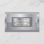 Metallic rand geborsteld | Metalen patroongrip Visitekaartje (Achterkant)