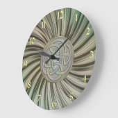 Metallic Rays Celtic Knot Metal Clock Grote Klok (Hoek)