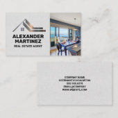 Metallic Real Estate Logo | Home Interieur Visitekaartje (Voorkant / Achterkant)
