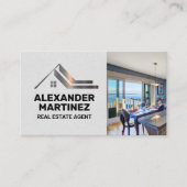 Metallic Real Estate Logo | Home Interieur Visitekaartje (Voorkant)