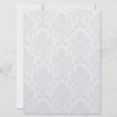 Metallic Red, Black & Silver Damask Wedding Invite Kaart (Achterkant)