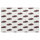 Metallic Red C8 Corvette Hand getrokken schets sto Stof (Fat Quarter)