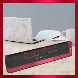 Metallic Red Classy Executive Business Gift Naambordje