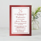 Metallic Red Dove Heilige Communauteit of Bevestig Kaart (Staand voorkant)