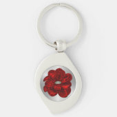 Metallic Red Poppy Sleutelhanger (Voorkant)