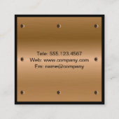 Metallic Rivet | Industriële zaden Vierkante Visitekaartje (Achterkant)