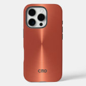 Metallic Rode Textuur Roestvrij staal Look Case-Mate iPhone Case (Achterkant)