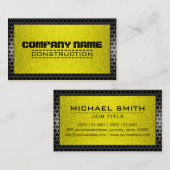 Metallic roestvrij Gold Steel Border Kijk uit Visitekaartje (Voorkant / Achterkant)