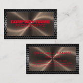 Metallic Roestvrij Metaal Modern Staalgrens #15 Visitekaartje (Voorkant / Achterkant)