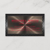 Metallic Roestvrij Metaal Modern Staalgrens #15 Visitekaartje (Achterkant)