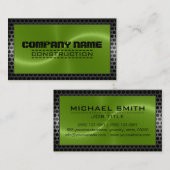 Metallic Roestvrij Metaal Moderne Staalrand #16 Visitekaartje (Voorkant / Achterkant)