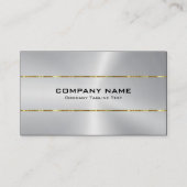 Metallic roestvrij staal goud zilver accent visitekaartje (Voorkant)