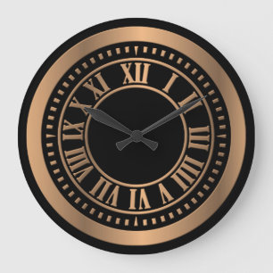Metallic Roman Numeras Klock Face - Bronze Grote Klok