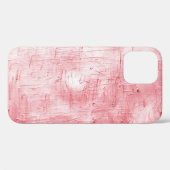 Metallic rood canvas: penseelstreek elegantie. Case-Mate iPhone case (Achterkant (horizontaal))